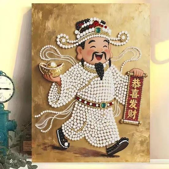 Kit de Pintura com Pérolas de Plástico para Adultos DIY Arte 3D com Pérolas Artesanato Pérolas de Plástico Tela Pré-Impressa Conjunto para Decoração de Casa Amantes de Artesanato