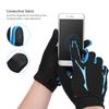 1 Paar Unisex Sport-Handschuhe Stoßdämpfende Atmungsaktive Nylon-Handschuhe für Outdoor-RadfahrenSchwarz und blau