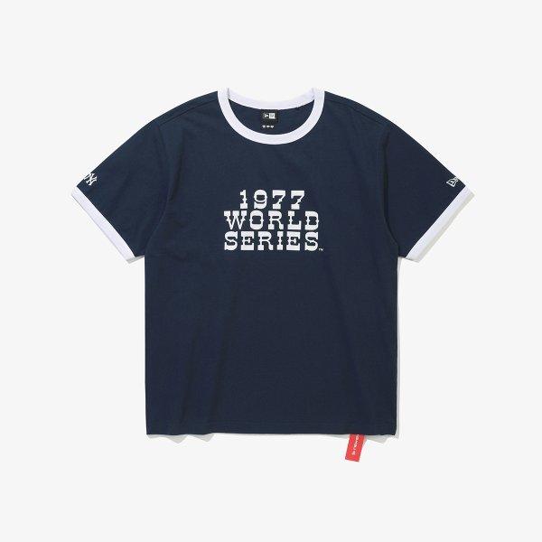 

New Era New York Yankees World Series Ringer T shirT Team Navy 15147505 NAVY/L