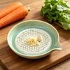 Piatto Grattugia in Ceramica con Smalto Graduale, Schiacciaglio Multi-Funzione per Aglio e Ciotola per Frutta per Cucina, Piatto da Cucina Antiruggine per Purea e Pasta, Decorazione per la Casa