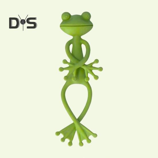 6 Stück grüne Pflanzenstützen in Froschform, Pflanzenstammhalter, Frosch-Pflanzenstütze, Stützhalter für kleine Topfpflanzen, Sukkulenten, Gartendekoration