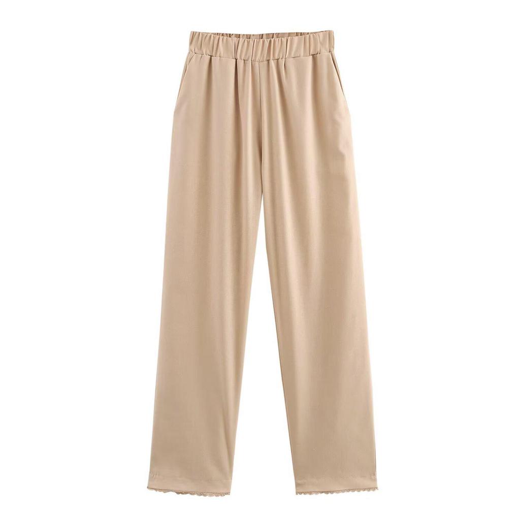 2025 Spring Women's European & American Style Fashion Temperament Shirt, Camisole, and Long Pants Three-Piece Set