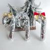 Mini Mirror Cane Pendant Exquisite Silver Snowman Glass Mirror Disco Crutch Ornaments  Party Props