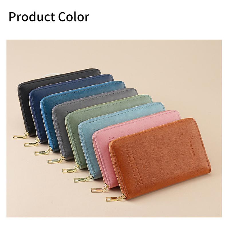 Multi-Functional Rfid Passport Wallet Rfid Passport Holder For Wallet Essential Travel Anti-Theft Wallet Storage Case Anti-Theft