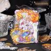 Yuxian Seashell Light Gold PET Sticker Pack: Crystal Tide Series - 20 Pieces, 4 Styles, Jellyfish Collage Material.