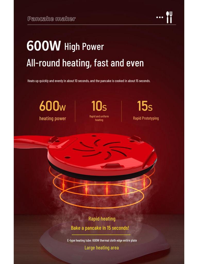 Electric Griddle: Crepe Maker & Spring Roll Skin Pancake Machine