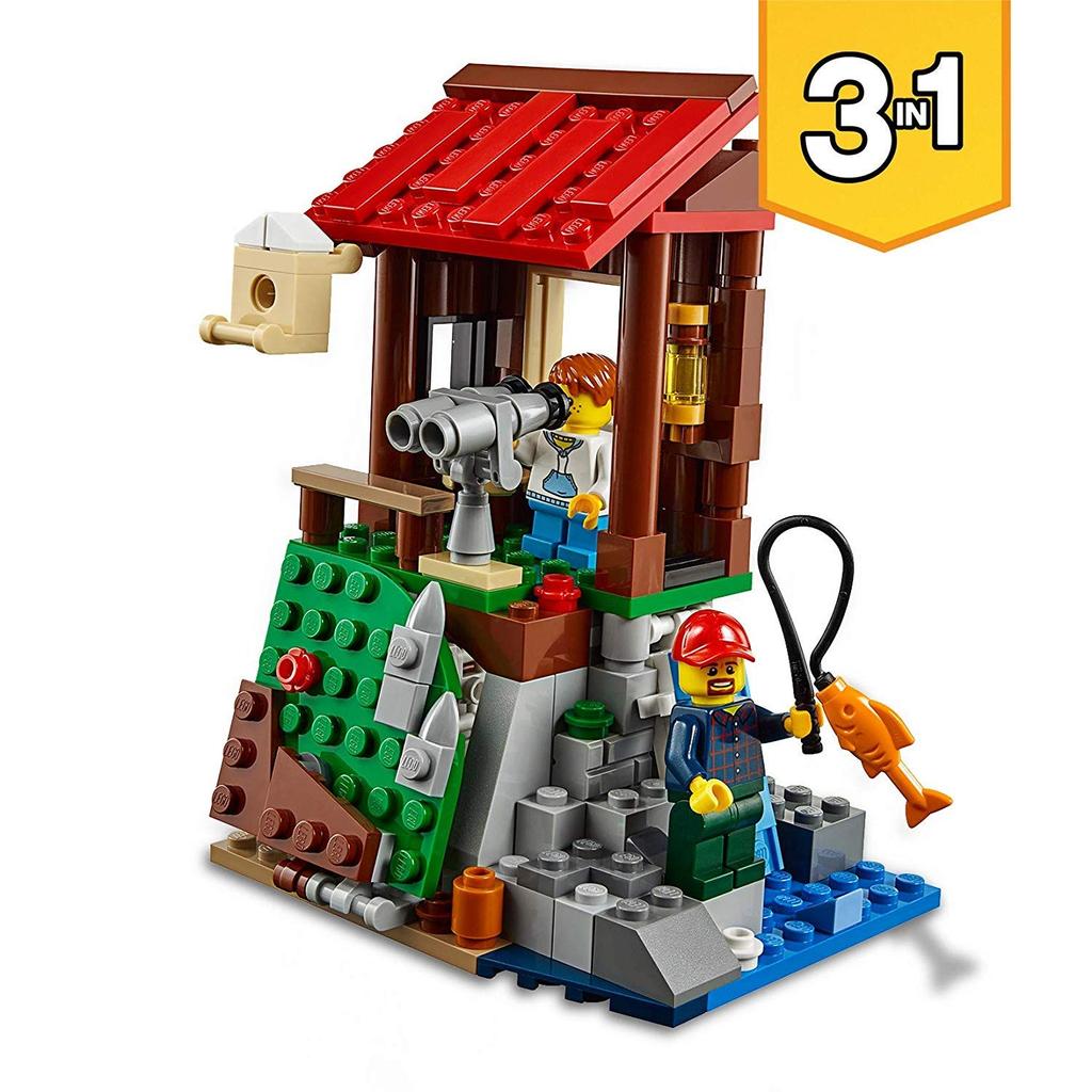 LEGO Creator Cabina nel Bosco 31098 Giocattolo con Mattoncini per Bambine e Bambini