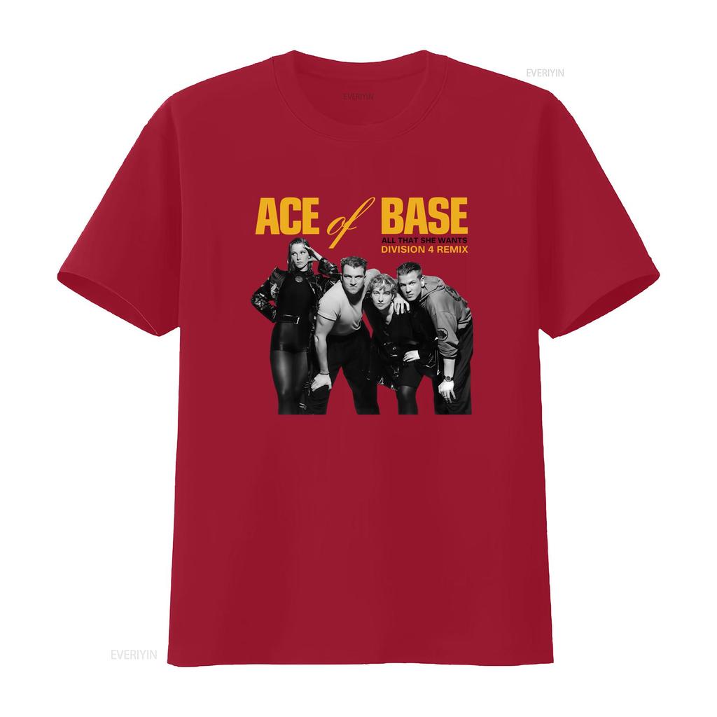 New Ace Of Base Band All That She Wants Division 4 Remix Cotton White S 5Xl T Shirt Mm187 Vintage Washed Slightly Breathable