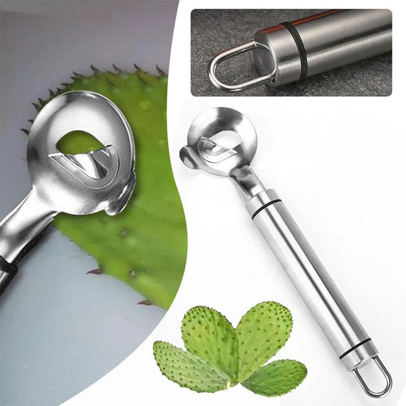 1Pcs Stainless Steel Cactus Peeler Spoon Spoon Shaped Nopales Peeler for Home Kitchen Manual Tool
