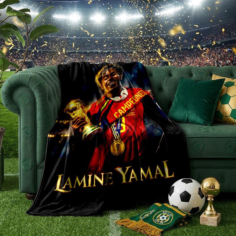 Football Spirit Ya-mal Coperta Leggera Ideale Coperta da Letto Perfetta per Viaggi, Campeggio, Soggiorni, Uffici, Divani, Regalo di Natale per Fan
