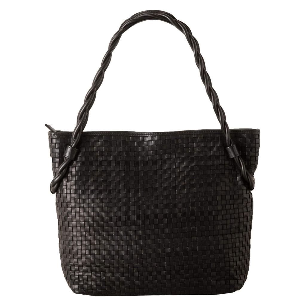 BAG since Imai Bag totrue Genuine Leather Handbag Twisted Handle Tote Bag Braided Bag Pony [IMAI 1977] (33163 Black)