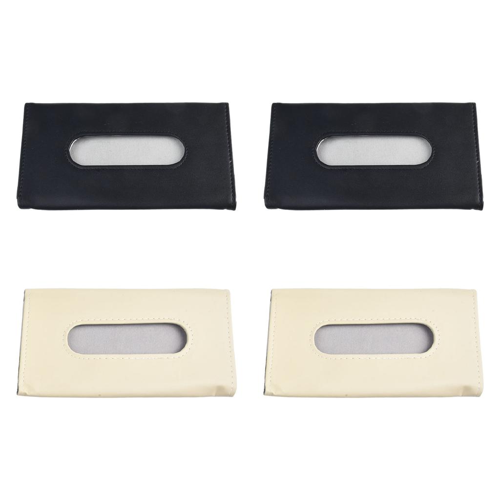 Keep Tissues Within Reach Car Interior Tissue Holder Stylish PU Leather Space Saving Design Suitable for All Cars