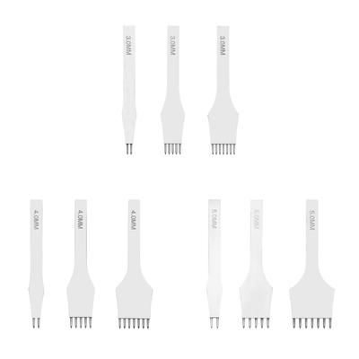 Leather Craft Hole Punches Tool 2/5/7 Prong Leather Punches Lacing Stitching Chisel Set Leather Craft Tool 3mm 4mm 5mm