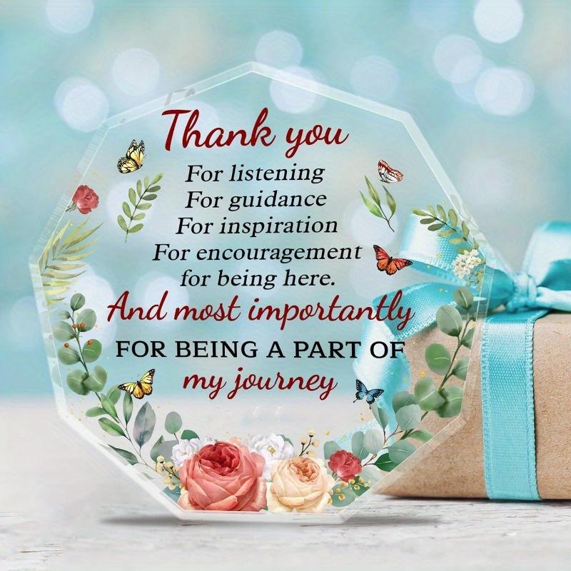 Thank You Acrylic Plaque - Versatile Appreciation Gift for All Relationships