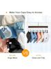 1 12clip Wooden Hat Hanger, Household Storage Rack for Underwear, Tie, Shirt, Scarf, Belt Etc, Bathroom, Bedroom, Wardrobe