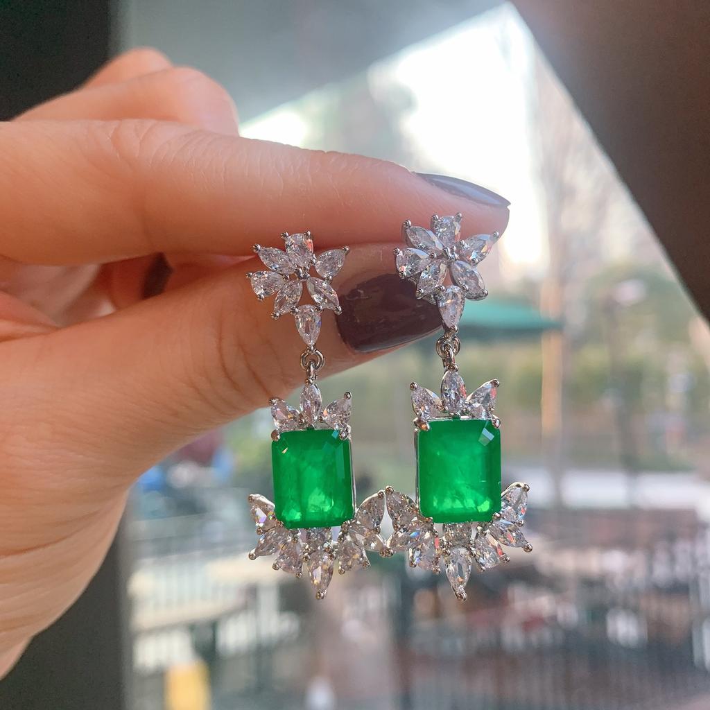 Color Simulation Jewelry, Fashionable Exaggerated Yellow Diamond Pink Diamond Women'S Goods