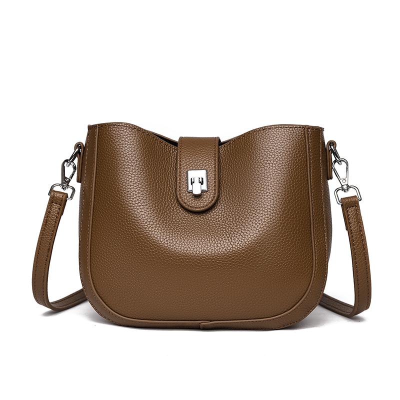 Women‘s Cowhide Genuine Leather Shoulder Bag Ladies Soft Natural Cow Leather Handbag Female Fashion Luxury Design Crossbody Bags