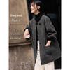 XWI Women's Alpaca Wool Double-Faced Coat with Detachable Scarf