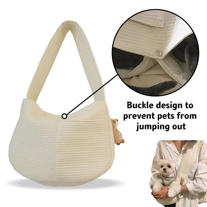 Stylish Cat Carrier With Single Shoulder And Crossbody Straps Perfect For Outdoor Adventures