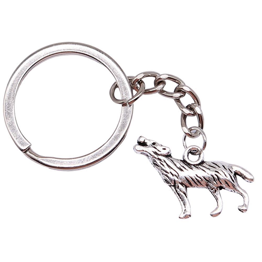 Bear Charm Tiger Keychain Wild Animal Pendants Key Ring 28mm