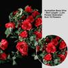 Plastic Silk Artificial Australian Rose Vine 10 Colors 1.8m 54 Heads Hanging Flowers Bud Rattan Wall Decor Rattan