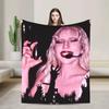 Lady Gaga Stupid Love Album Inspired Soft Plush Throw Blanket Warm Flannel Bedspread Sofa Cover Home Decor