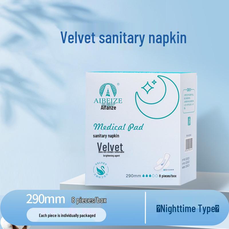 Love & Zephyr Kadife Hijyenik Pedler: Kadınlar İçin Günlük ve Gece Kullanımına Uygun Menstrüel Pedler.