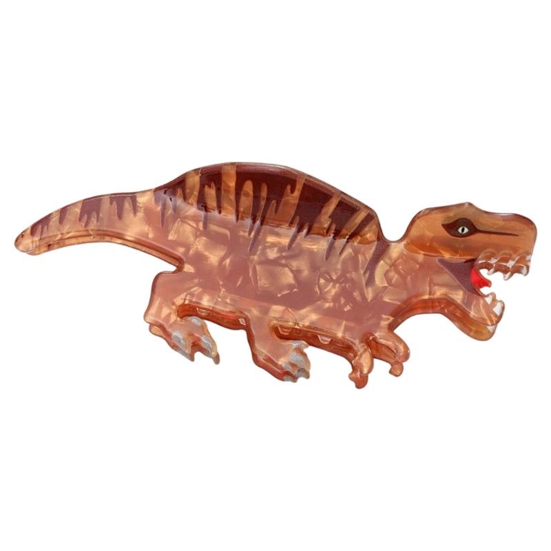 Elegant Acrylic Dinosaur Hair Clip With Metal Design Hairpin Styling Barrettes For Women Girls Fashion Accessories
