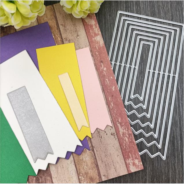 Wave Style Frame Cutting Die Metal Cutting Dies Card Scrapbooking Stencil Cut Die for DIY Card Crafts Handmade