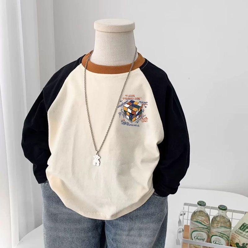 Boys Cotton Long Sleeve T Shirt Spring Autumn Thin Base Layer Top For Toddler Kids 80