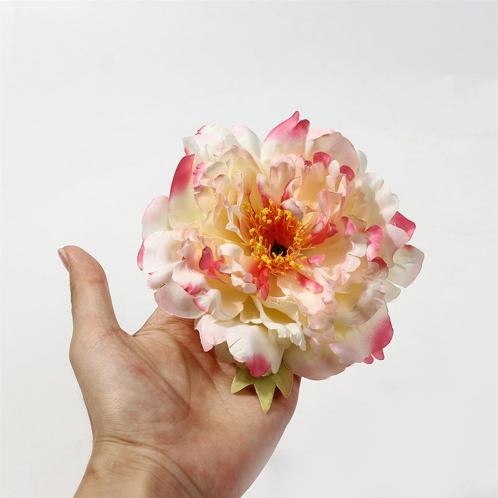 3Pcs Artificial Peony Flowers Heads 12CM Big Silk Fake Flower for Home Decor Wedding Decoration DIY Crafts Wreath Accessories