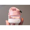 Small kids sandals solid color velcro Korean style children's beach shoes baby soft sole summer closed-toe non-slip