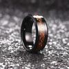 Fashion 8mm Men Stainless Steel Celtic Dragon Rings Inlay Orange Carbon Fiber Rings For Men Women Wedding Band Jewelry