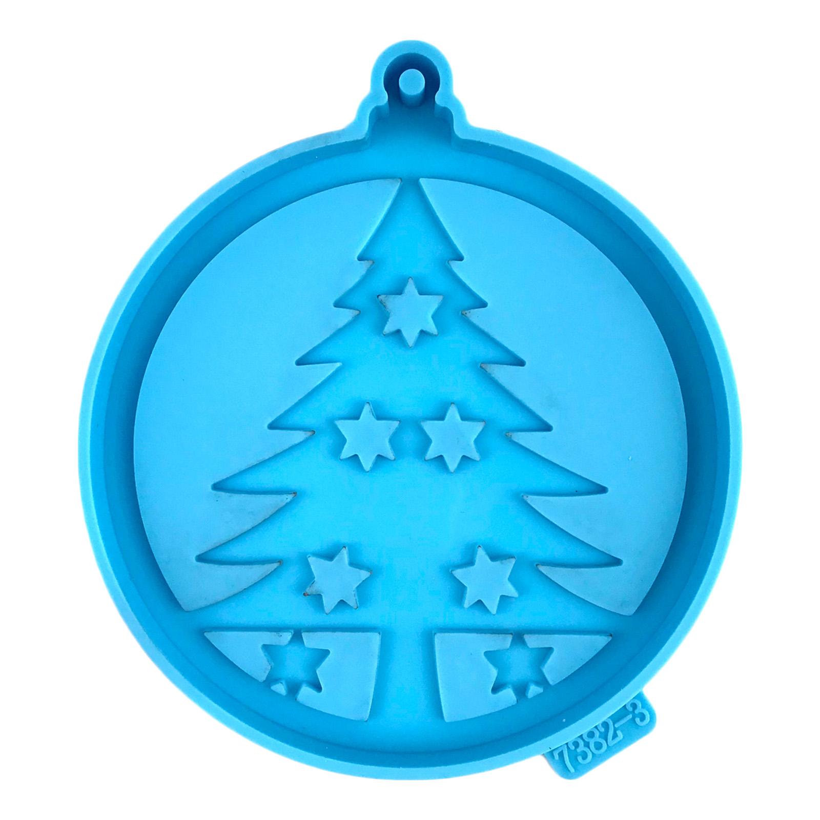 1/10 Pcs Silicone Mold Keychain Pendant Silicone Mold Epoxy Craft Xmas Tree Keychain Mold Christmas Ornament Craft DIY