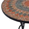 Stolik Bistro Mozaikowy Pomarańczowo-Szary 60 cm Ceramiczny
