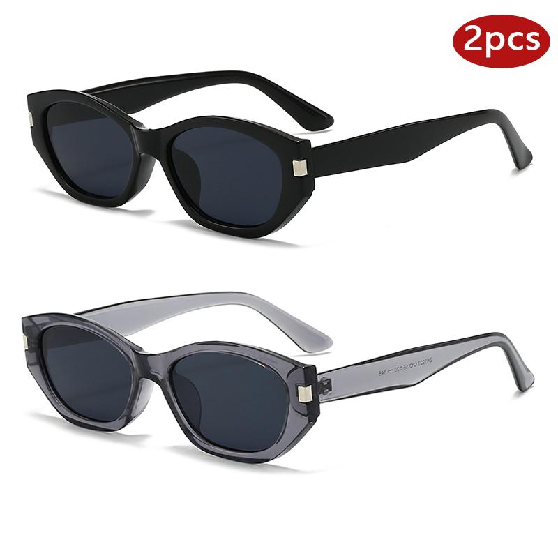 1/2pcs Cat Eye Sunglasses Women Small Frame UV400 Sun Protection Outdoor Trending Celebrities Eyewears