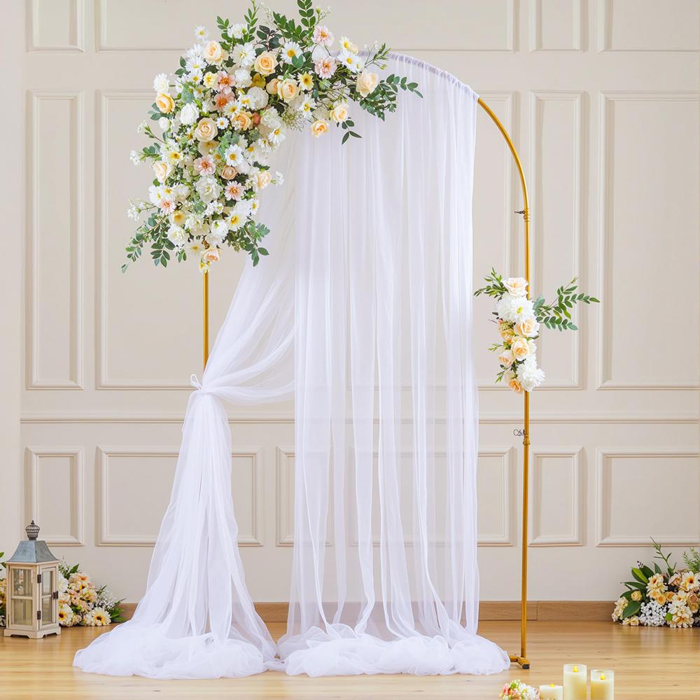 Wedding Arch Draping Fabric Sheer Drapes for Backdrop Curtains Sheer Birthday Party Wedding Ceremony Reception Arch Drapes
