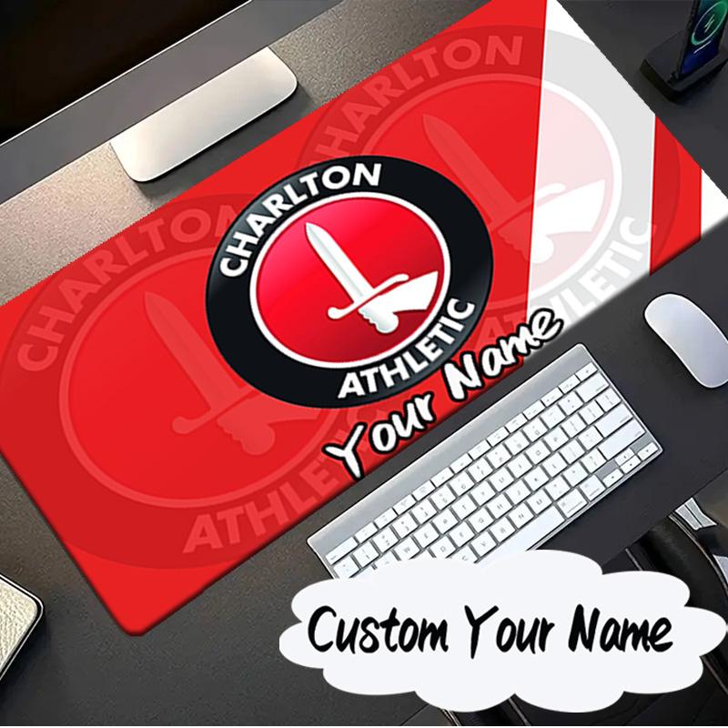 Custom Name Mouse pad Charlton FC Crest Mouse pad, Gaming Mouse Pad, keyboard pad, Desk Decor for computer notebook Fan Birthday Gift