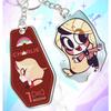 Acrylic Key Buckle for Alastor Lucifer Charlie Vox Adam The Exorcist Anime Cartoons Acrylic Key Chain Student Backpack Pendant