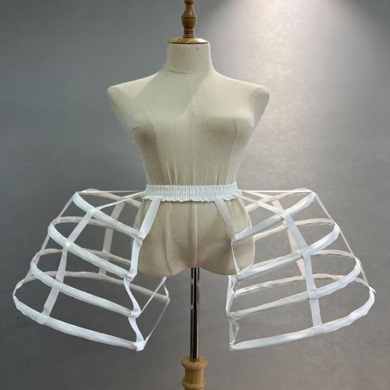 Crinoline Petticoat Polyester 4 Hoops Short Half Slip Underskirt for Girls Wedding Bridal Underskirt Slip