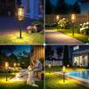 PUAIDA Outdoor Waterproof Solar Garden Lights with Retro Design IP65 High Warm White Auto Run Recessed Suitable for Parking Flower and Stylish