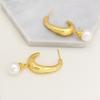 Fashion Texture Temperament Stud Earrings Women'S Irregular Freshwater Earrings Earrings