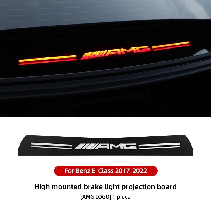 GLC GLB Araç Yüksek Fren Lambası Çıkartmaları PVC Otomatik Logo Projeksiyon Dekorasyon Aksesuarları Mercedes Benz AMG W203 W206 W220 W205 İçin