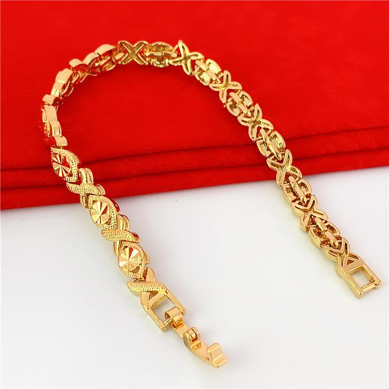 Gold-Plated Olive Bracelet Vietnam Placer Gold Lucky Beads Rose Bracelet Brass Gold-Plated Non-Fading Goddess Bracelet