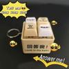 Retro Mechanical Keychain Stress Reliever With Wooden Fish Portable Vintage Desk Accessory For Office And Daily Use