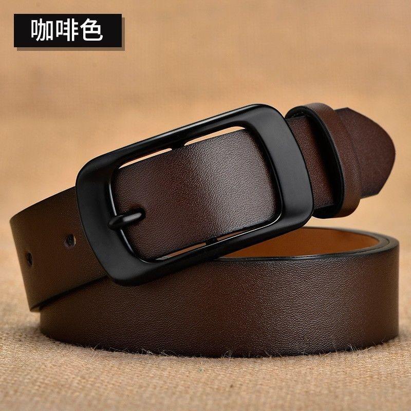 Black Vintage Sophisticated Buckle Belt For Women Ideal For Casual Denim Wear