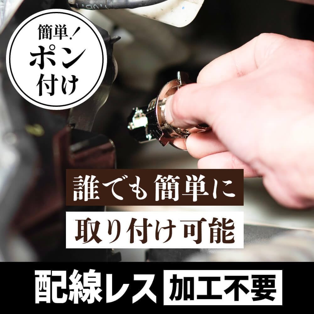 HID-YA H4 LED Motorcycle Headlight 21600cd (Candela) [Wiringless] Explosive Light Vehicle Inspection Compatible with
