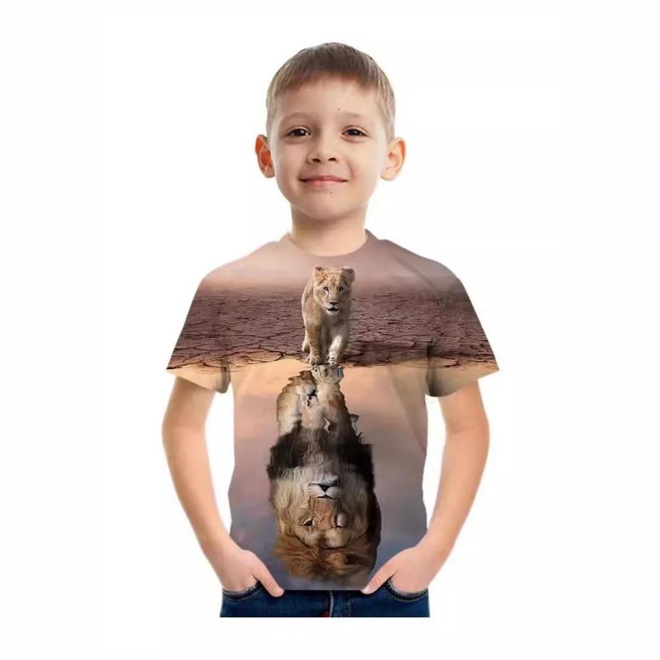 Boys' Short Sleeved T-shirt Summer New 3D Printed Children's Clothing T-shirt