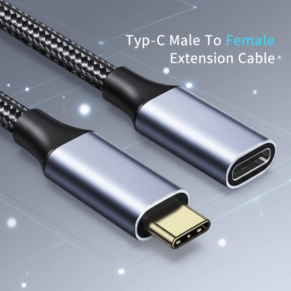USB C 3.1 Type-C Extension Date Line Male To Female Video Extension Cable Mobile Phone