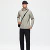 Anta Comfortable Casual Simple Hooded Zipper Lightweight Jacket Men Jacket Light-Gray Green 152520615-2